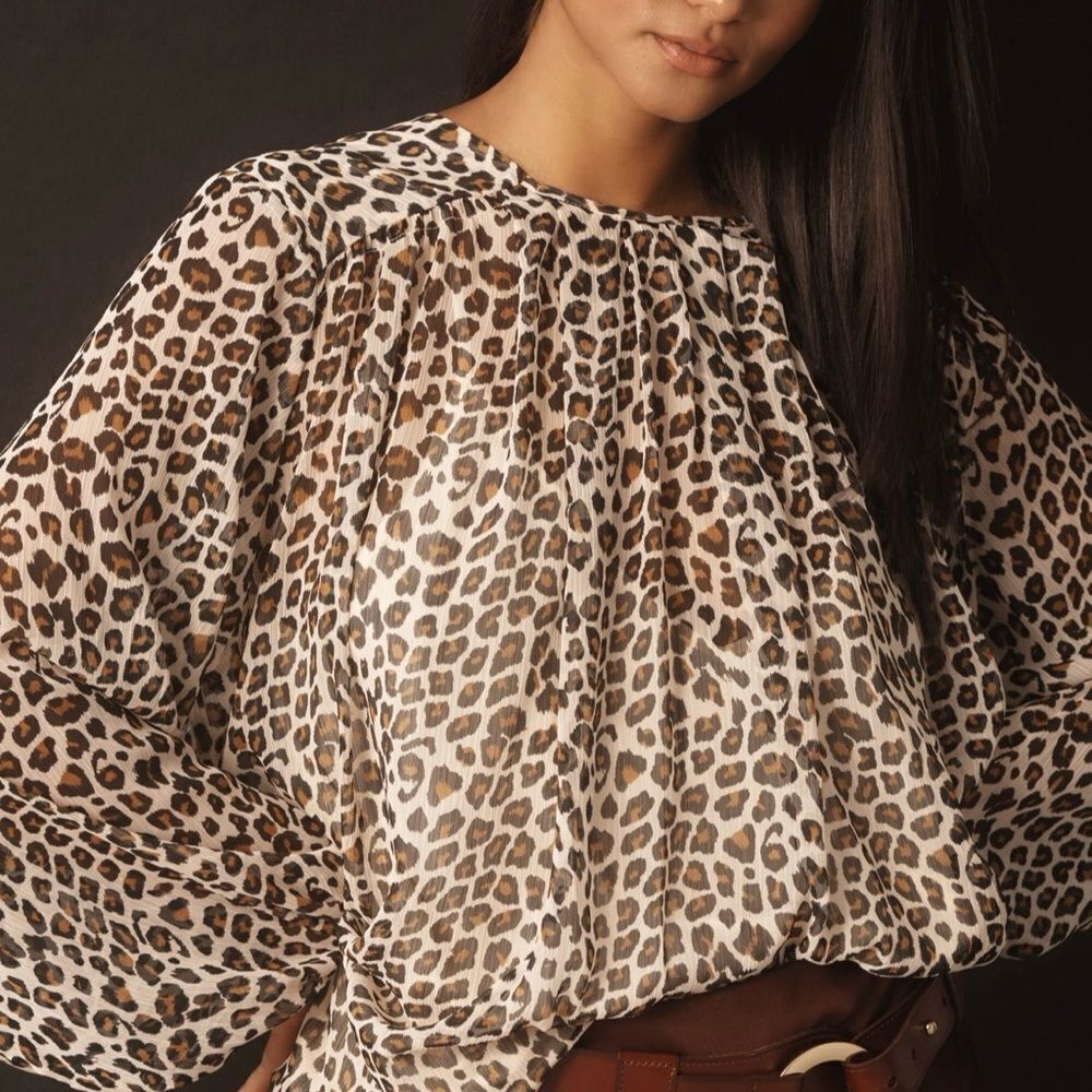 Anthropologie | Maeve Long-Sleeve Pleated Peasant Blouse | XL - Picture 4 of 6